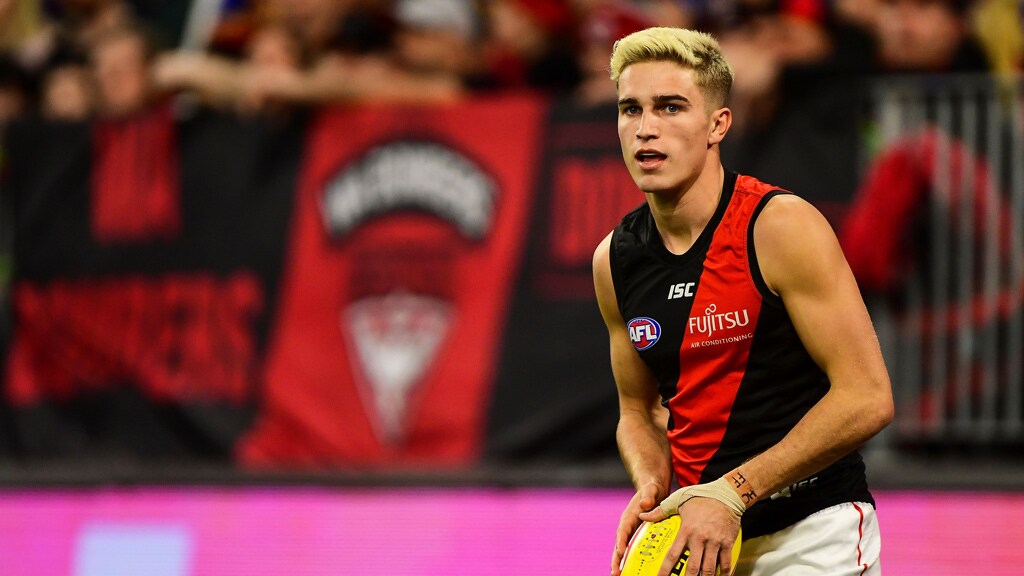 Matt-Guelfi-1024x576.jpg Matt Guelfi has played 28 games for the Bombers since his debut last season - AFL,Matt Guelfi,Essendon Bombers
